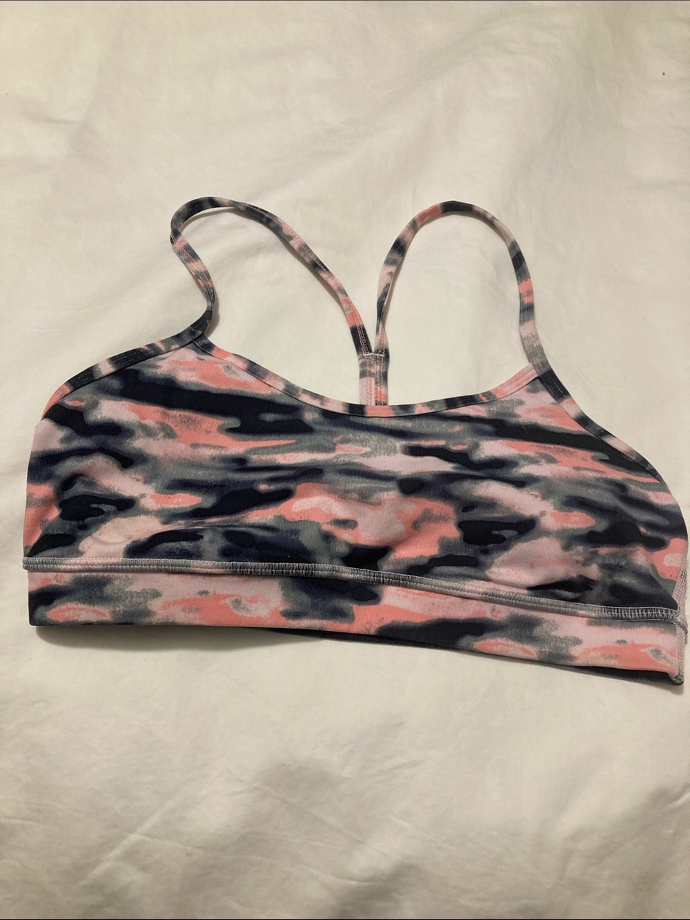 Lululemon coral black and gray bra/running bra